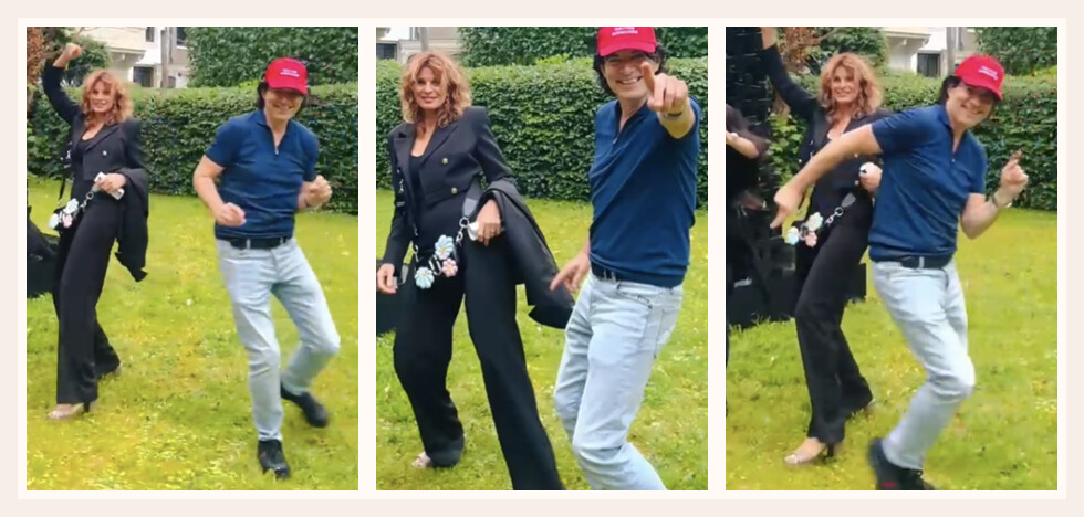 Linda en Ton dansend als gangmakers